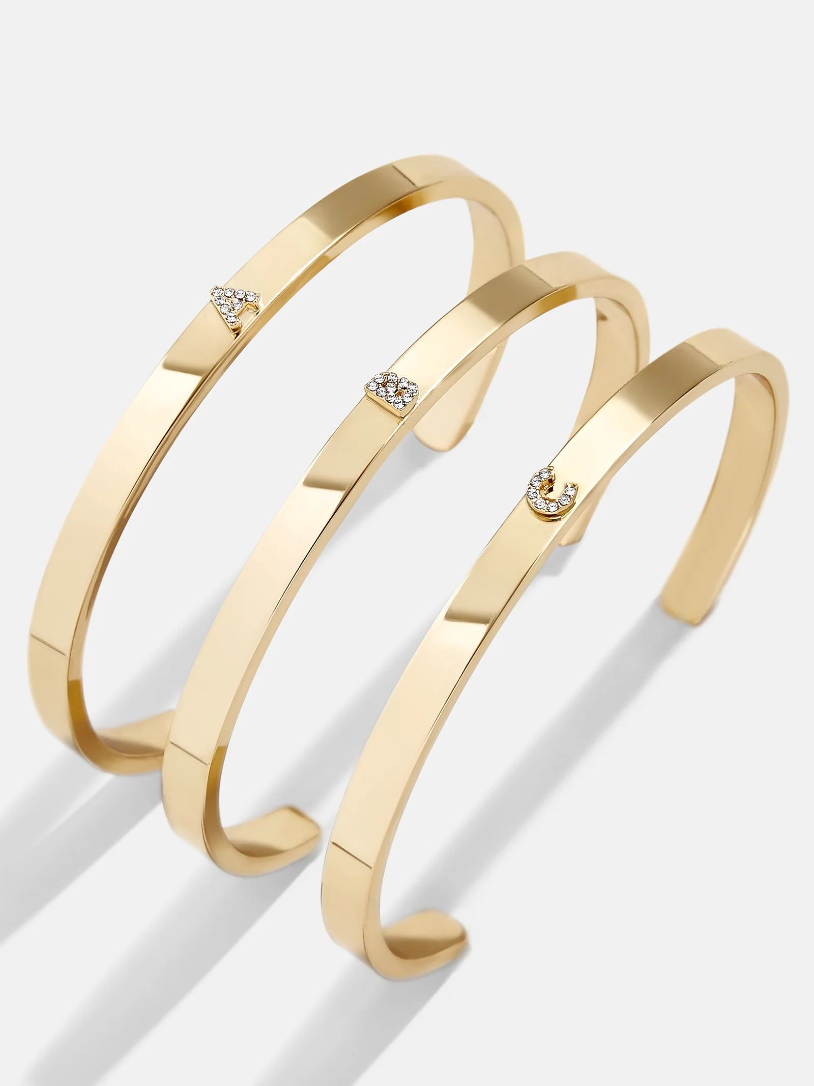 Initial Cuff Bracelet - Pavé Letter | BaubleBar (US)