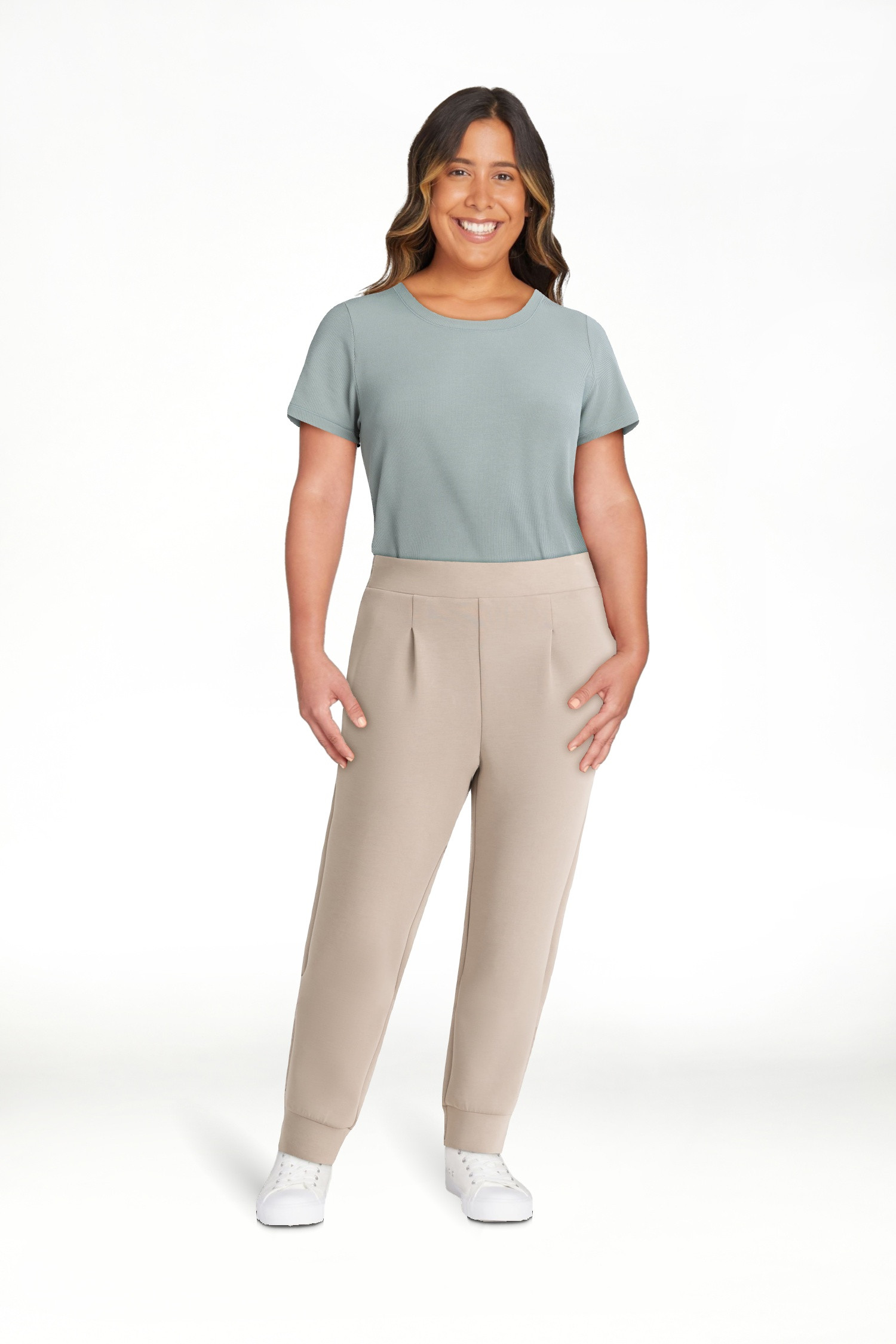 Avia Women's and Women's Plus Knit Pleat Joggers with Pockets, Size XS-4X | Walmart (US)