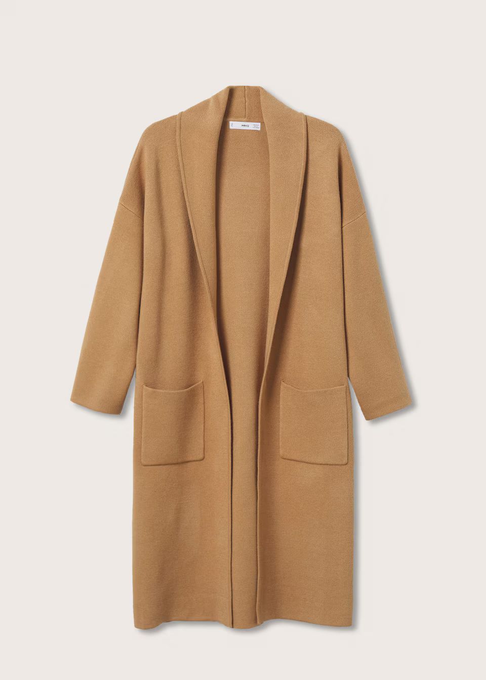 Oversized Coat with Pockets, Cardigan Coat, Camel Cardigan Coat, Mango Coatigan, Mango Coat, Fall | MANGO (US)