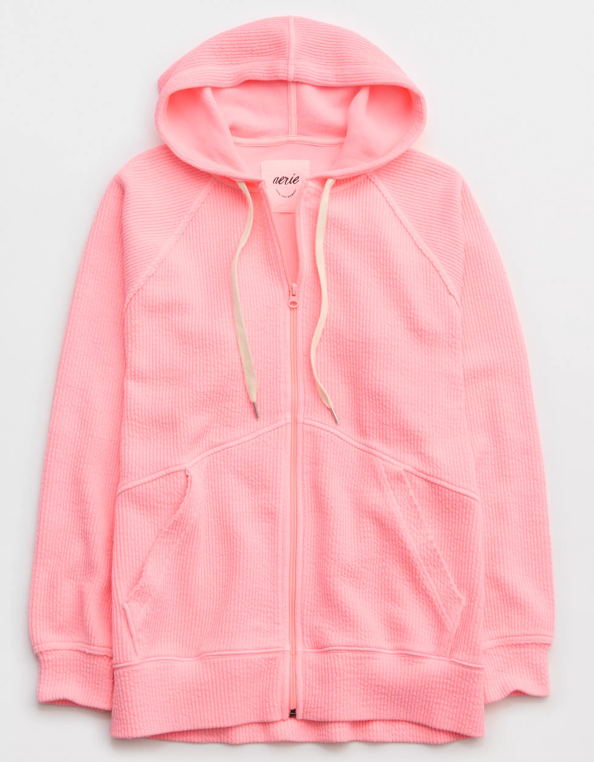 Aerie Wonder Full Zip Textured Hoodie | Aerie