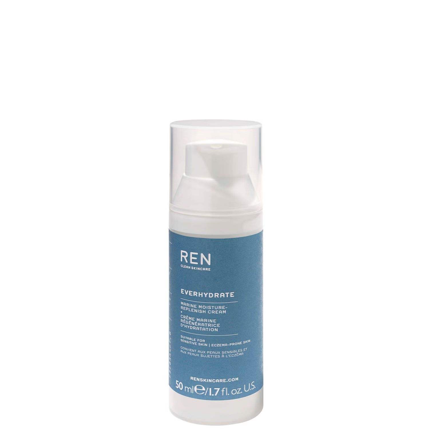 REN Clean Skincare Everhydrate Marine Moisture-Replenish Cream 50ml | Look Fantastic (ROW)