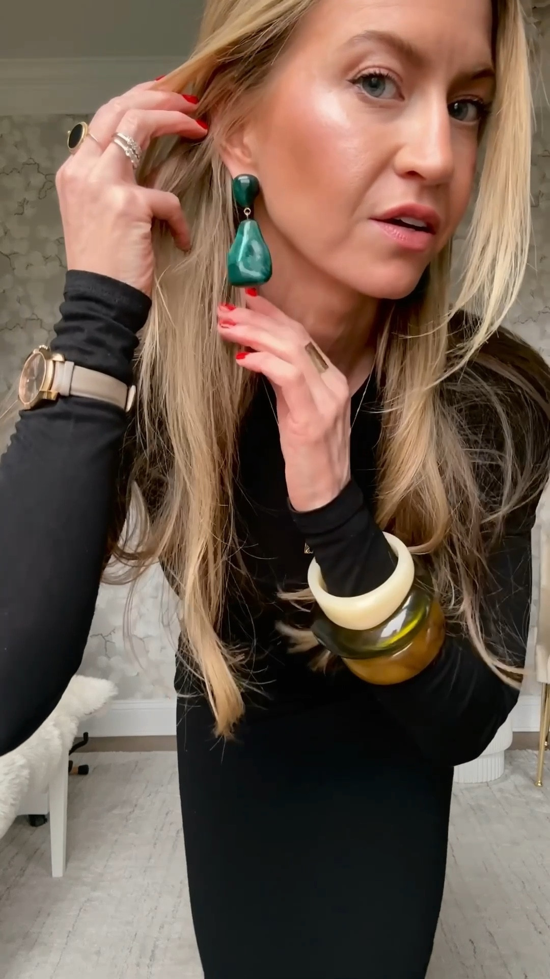 Church outfit today! 
Fitted long sleeve black maxi dress: TTS, wearing a small
Long camel cocoon coat: runs TTS, wearing a S 

#LTKgrwm #LTKdayinmylife #LTKootd