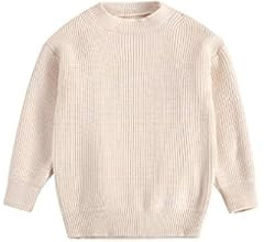 Toddler Baby Girl Boys Sweater Round Neck Long Sleeve Candy Color Knitted Pullover Tops Autumn Wi... | Amazon (US)