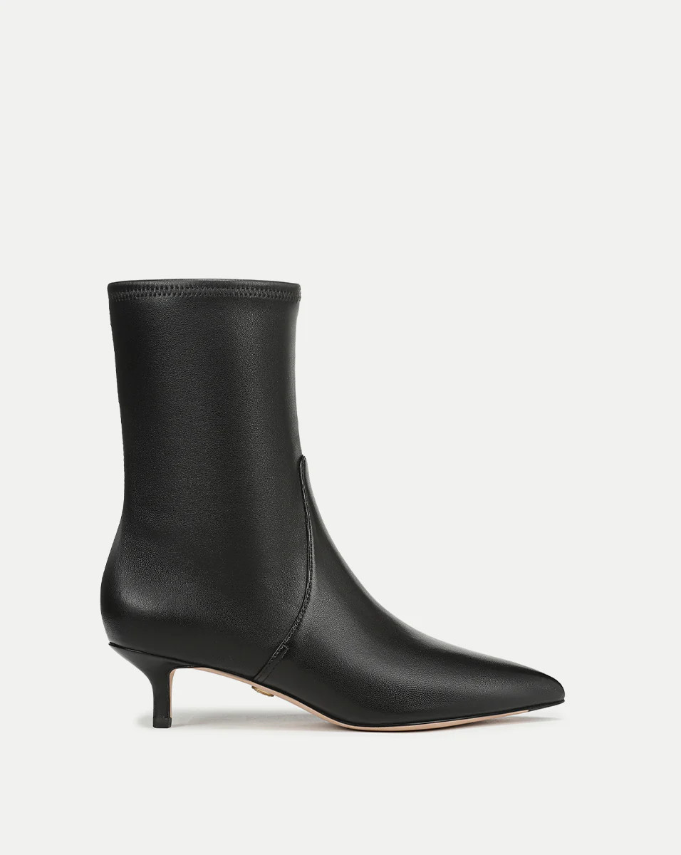Lisa Stretch Kitten-Heel Ankle Boot | Veronica Beard