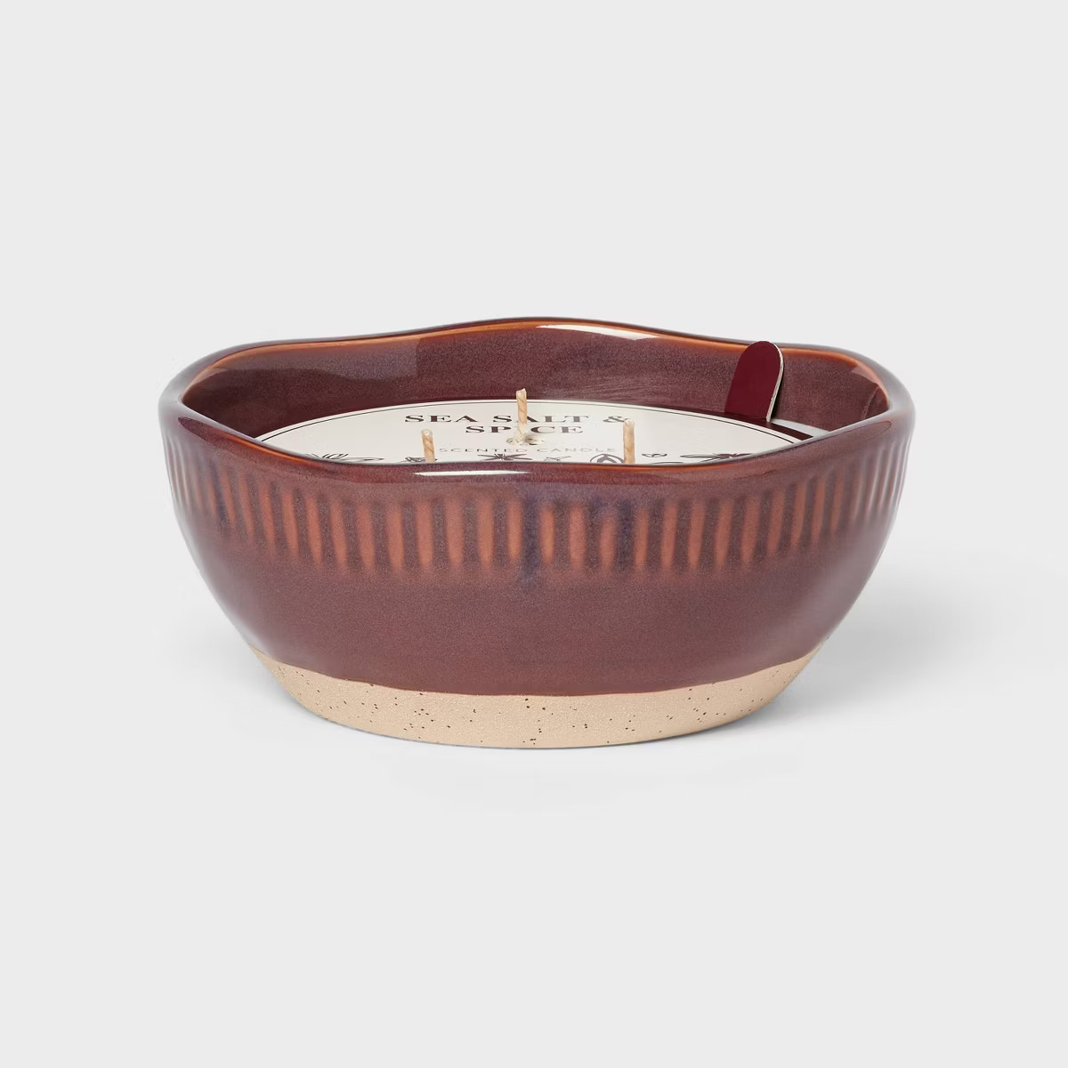 3-Wick Sea Salt and Spice Ceramic Candle 11.6oz - Threshold™ | Target