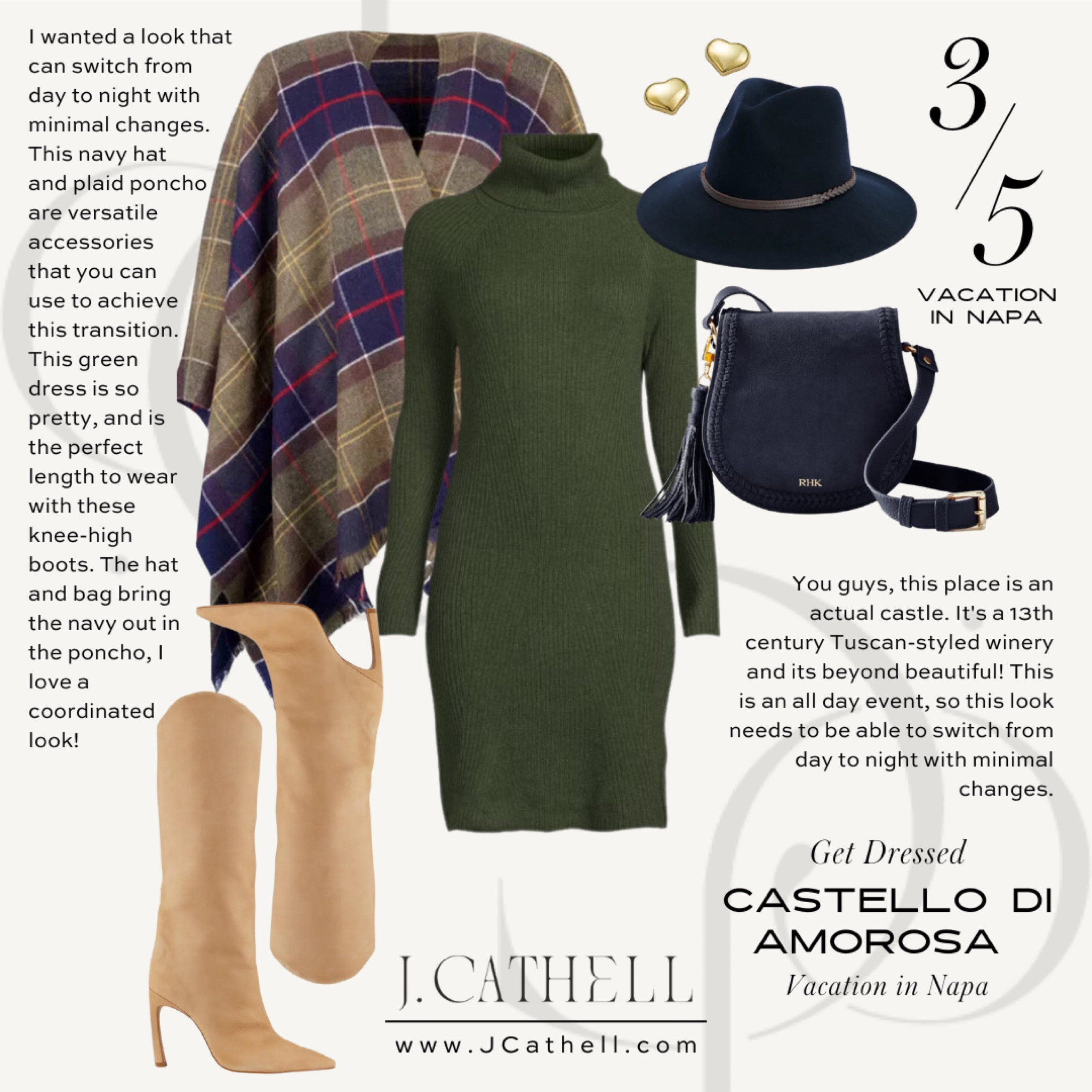 A cape over a sweater dress makes a perfect layered outfit for Napa. 

#LTKSeasonal #LTKtravel #LTKstyletip