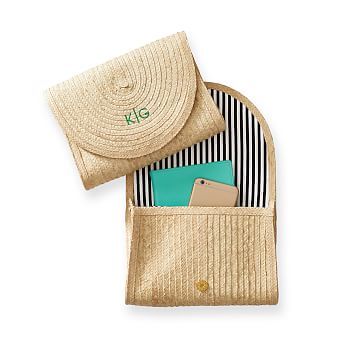 Palm Leaf Rounded Clutch | Mark and Graham