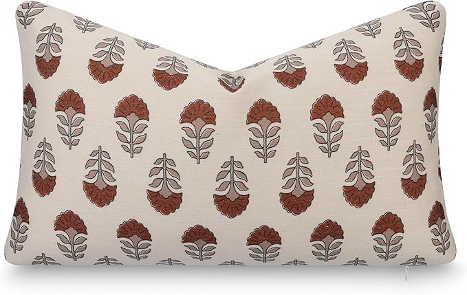 Crumbs Home Modern Farmhouse California Casual Indoor Outdoor Lumbar Pillow Cover, 12"x20" Water ... | Amazon (US)