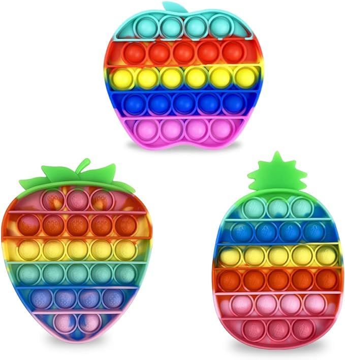 JoFAN 3 Pack Pop Fidget Toy Pack Fruit Sensory Toys for Kids Boys Girls Toddlers Christmas Stocki... | Amazon (US)
