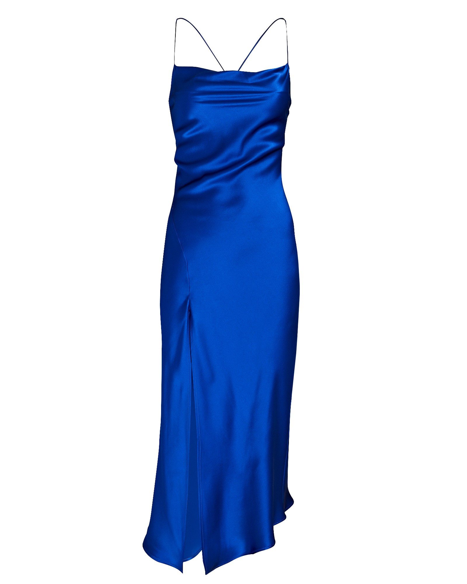 Silk-Charmeuse Midi Slip Dress | INTERMIX