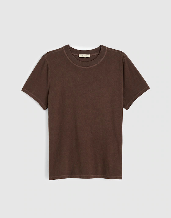 Garment-Dyed Shrunken Crewneck Tee | Madewell