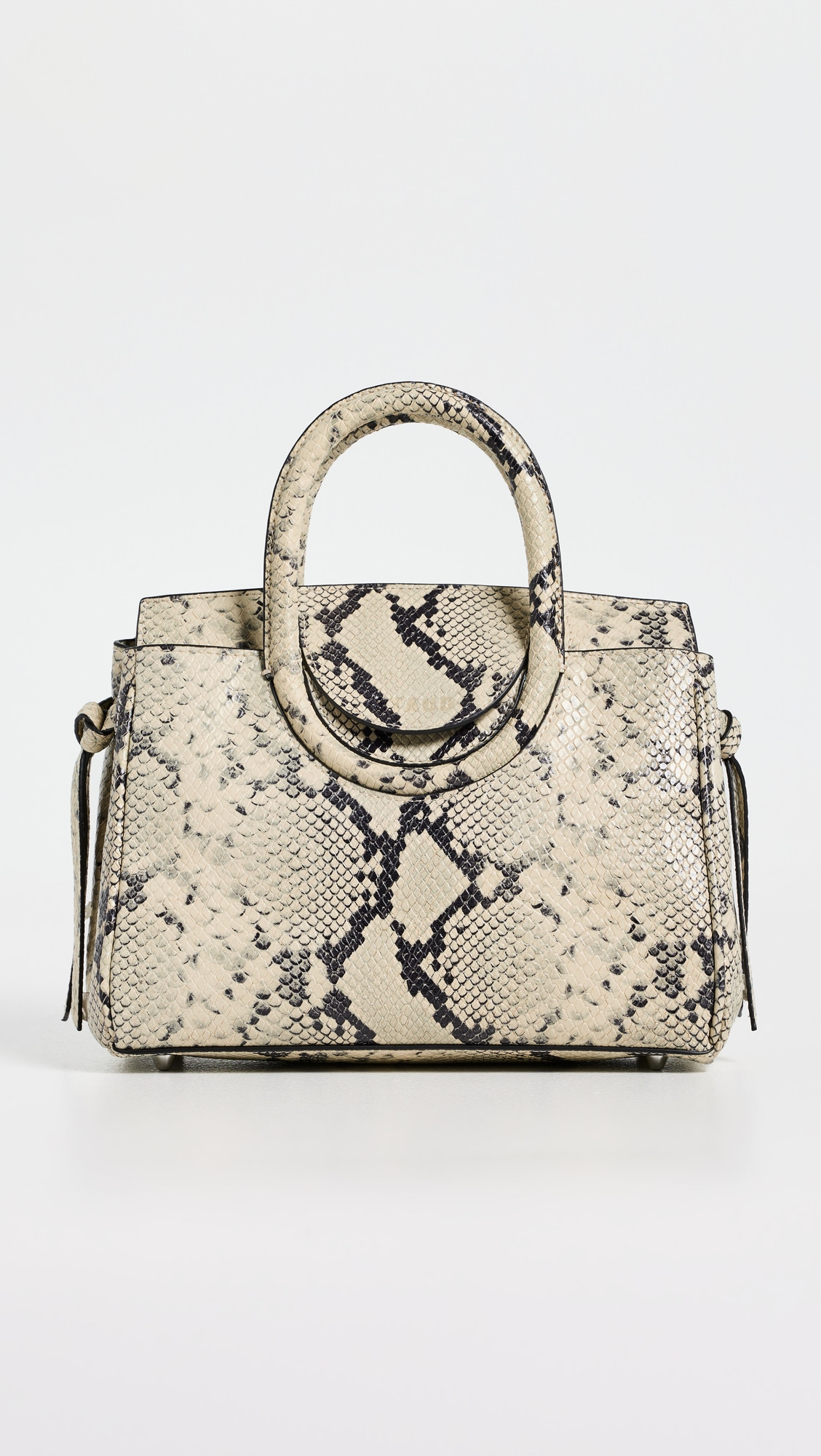 STAUD Maude Mini Carryall Tote White Snake One Size | Shopbop