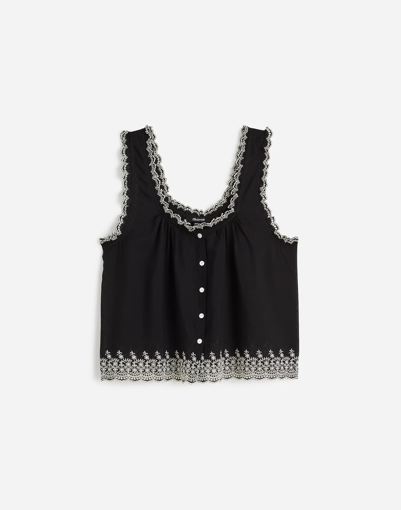 Embroidered Scalloped Tank | Madewell | Madewell