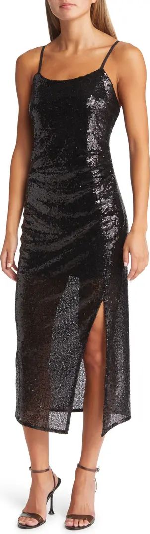 Open Edit Sequin Midi Slipdress | Nordstrom | Nordstrom