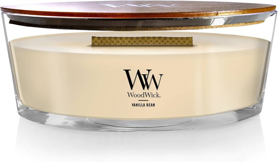 Woodwick Ellipse Scented Candle, Vanilla Bean, 16oz | Up to 50 Hours Burn Time | Amazon (US)