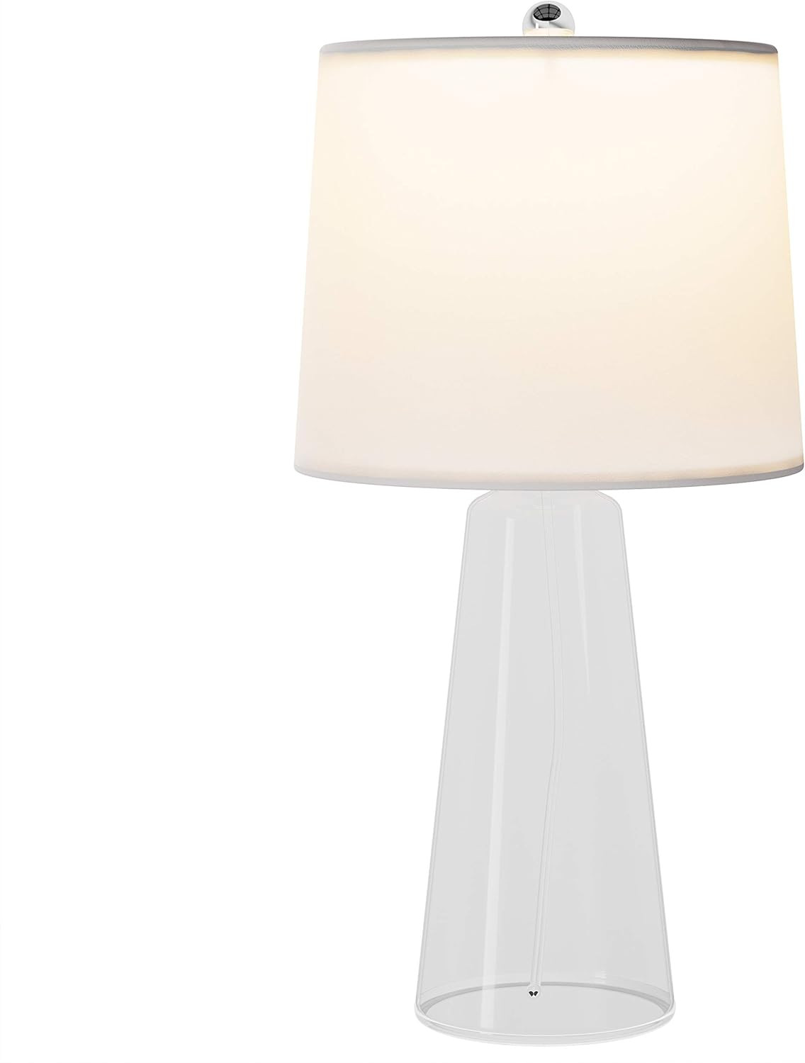 Lavish Home Clear Glass Lamp-Open Base Table Light with LED Bulb and Shade-Modern Decorative Ligh... | Amazon (CA)