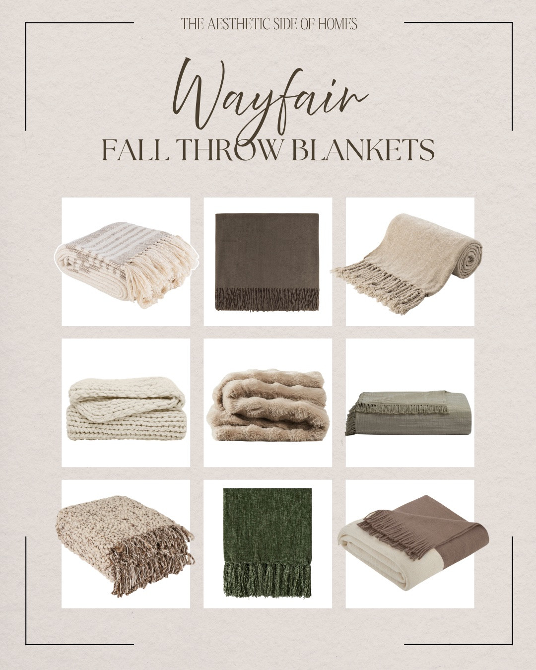 @Wayfair  fall throw blankets!

Looks for less, styled home, home accents, home decor

#LTKHome #LTKSeasonal #LTKSaleAlert