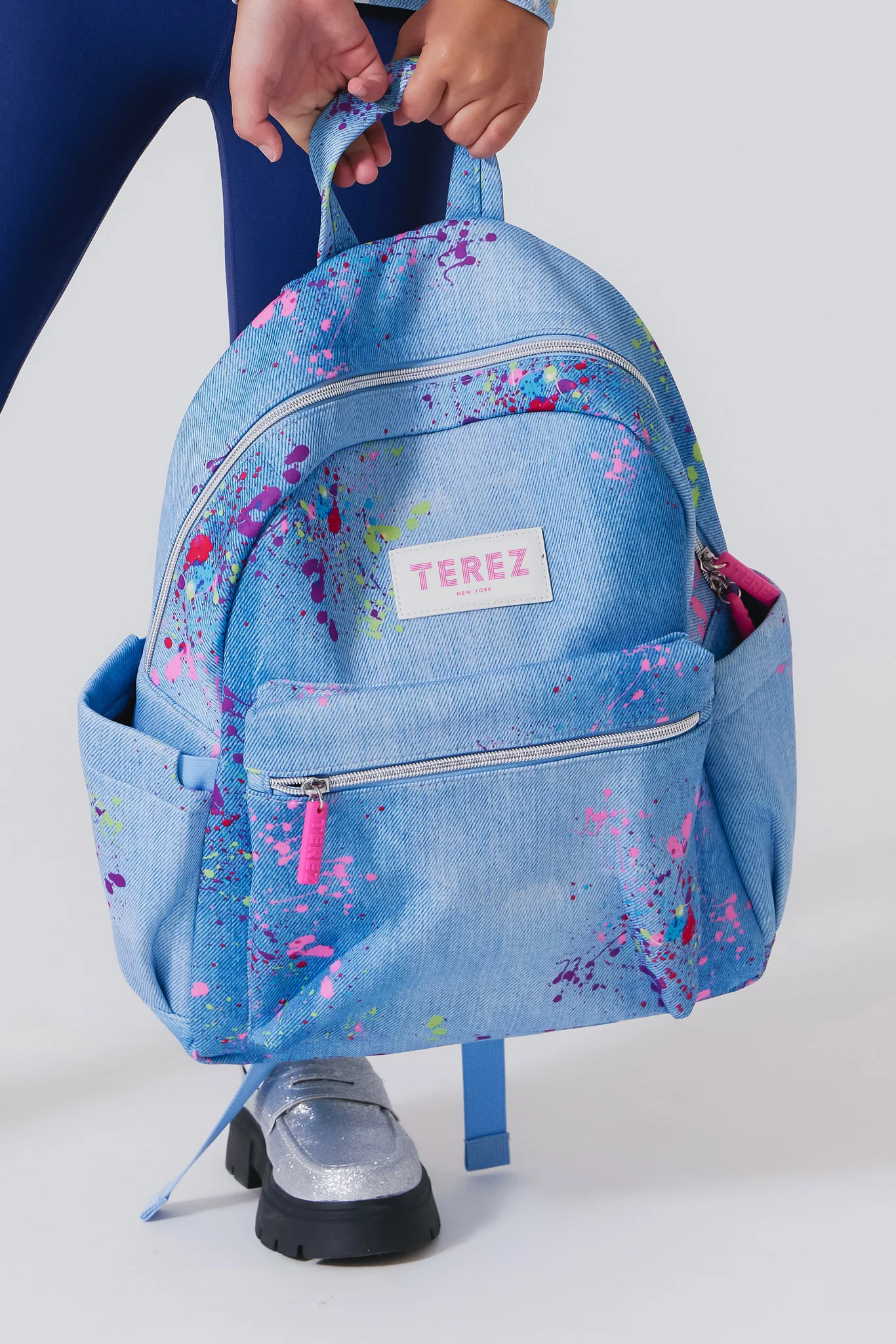 Backpack in Denim Paint Splatter | Terez