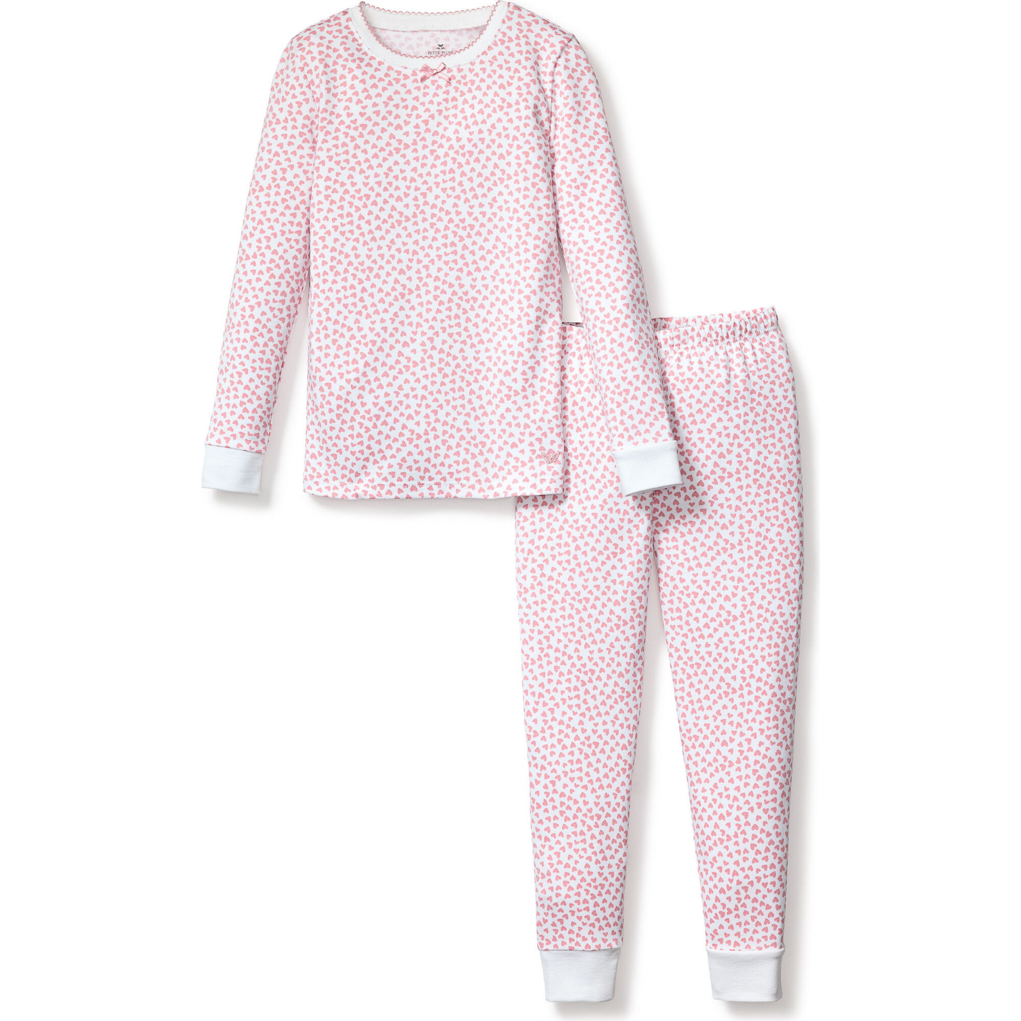 Snug Fit Pajama Set, Sweethearts - Petite Plume Sleepwear | Maisonette | Maisonette