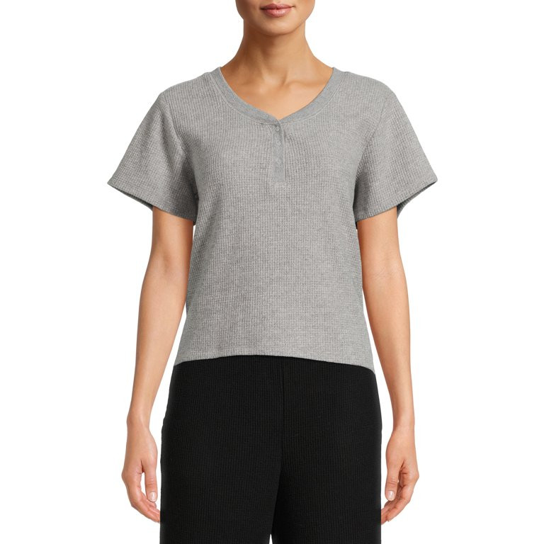 Secret Treasures Women’s Waffle Lounge Top - Walmart.com | Walmart (US)