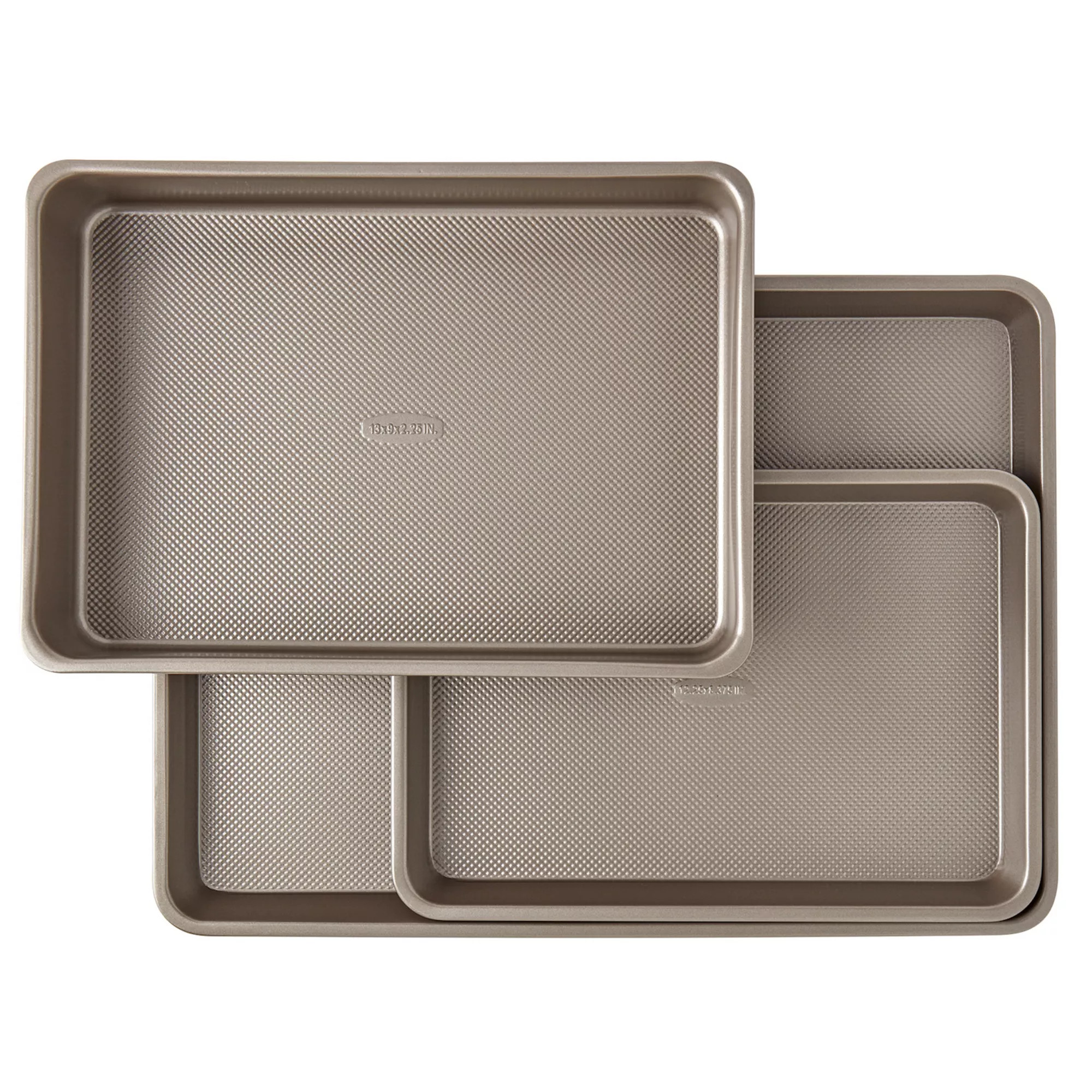 Bakersville Textured Carbon Steel 3-Piece Bakeware Set | Kohl's
