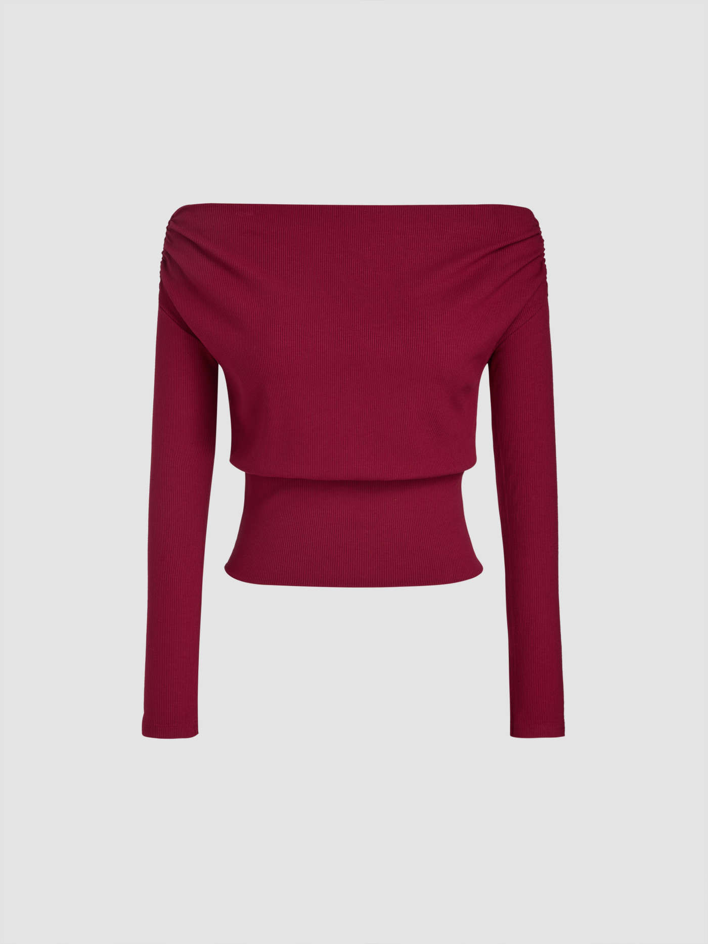 Off-shoulder Ruched Long Sleeve Top... | Cider