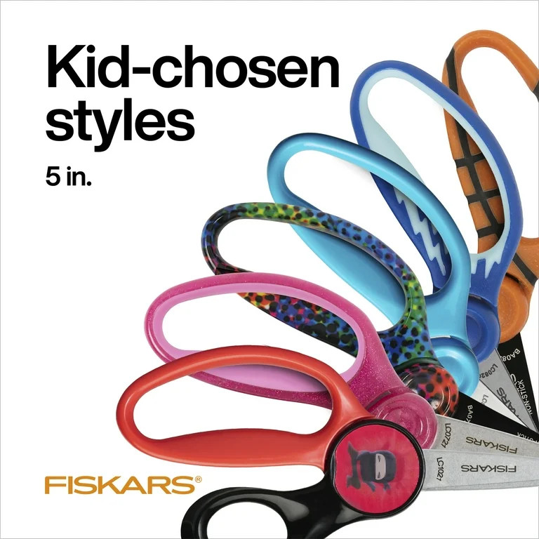 Fiskars Pointed-tip Kids Scissors (5 in.) with Sheath &ndash; Pink, School Supplies | Walmart (US)