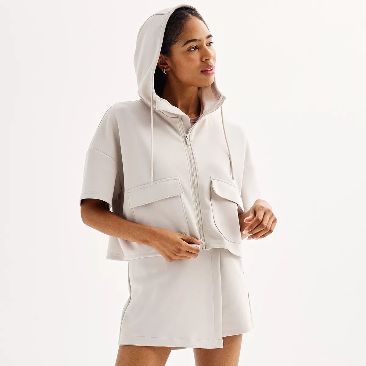 Women's FLX Cropped Short Sleeve Hoodie | Kohl's