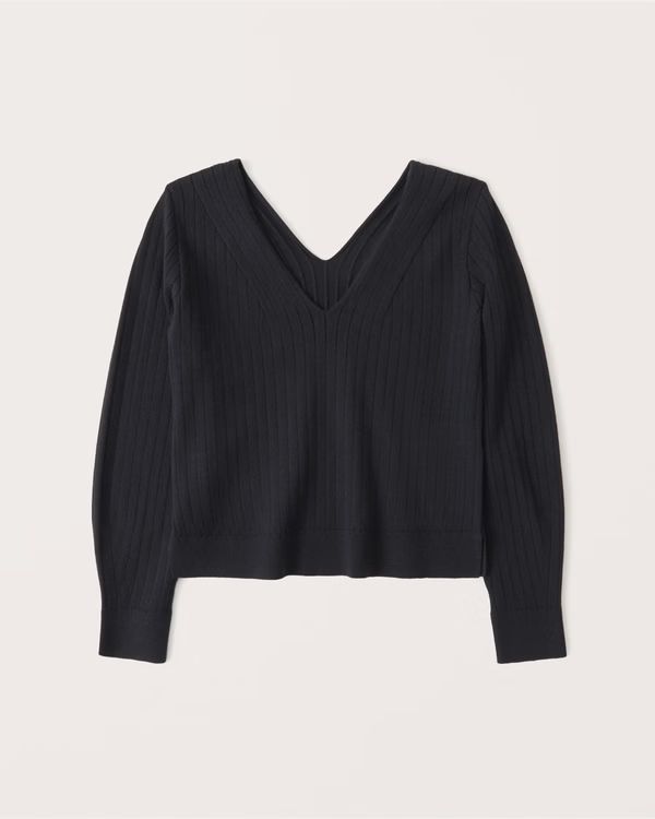 Women's LuxeLoft Slouchy V-Neck Sweater | Women's New Arrivals | Abercrombie.com | Abercrombie & Fitch (US)
