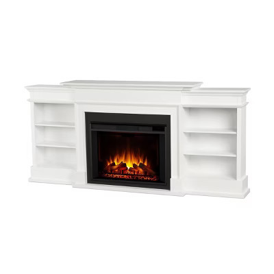 Ashton 92" Grand Electric Fireplace TV Stand in White by Real Flame | Target