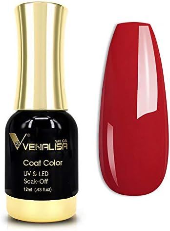 VENALISA Gel Nail Polish, 12ml Red Color Soak Off UV LED Nail Gel Polish Nail Art Starter Manicure S | Amazon (US)