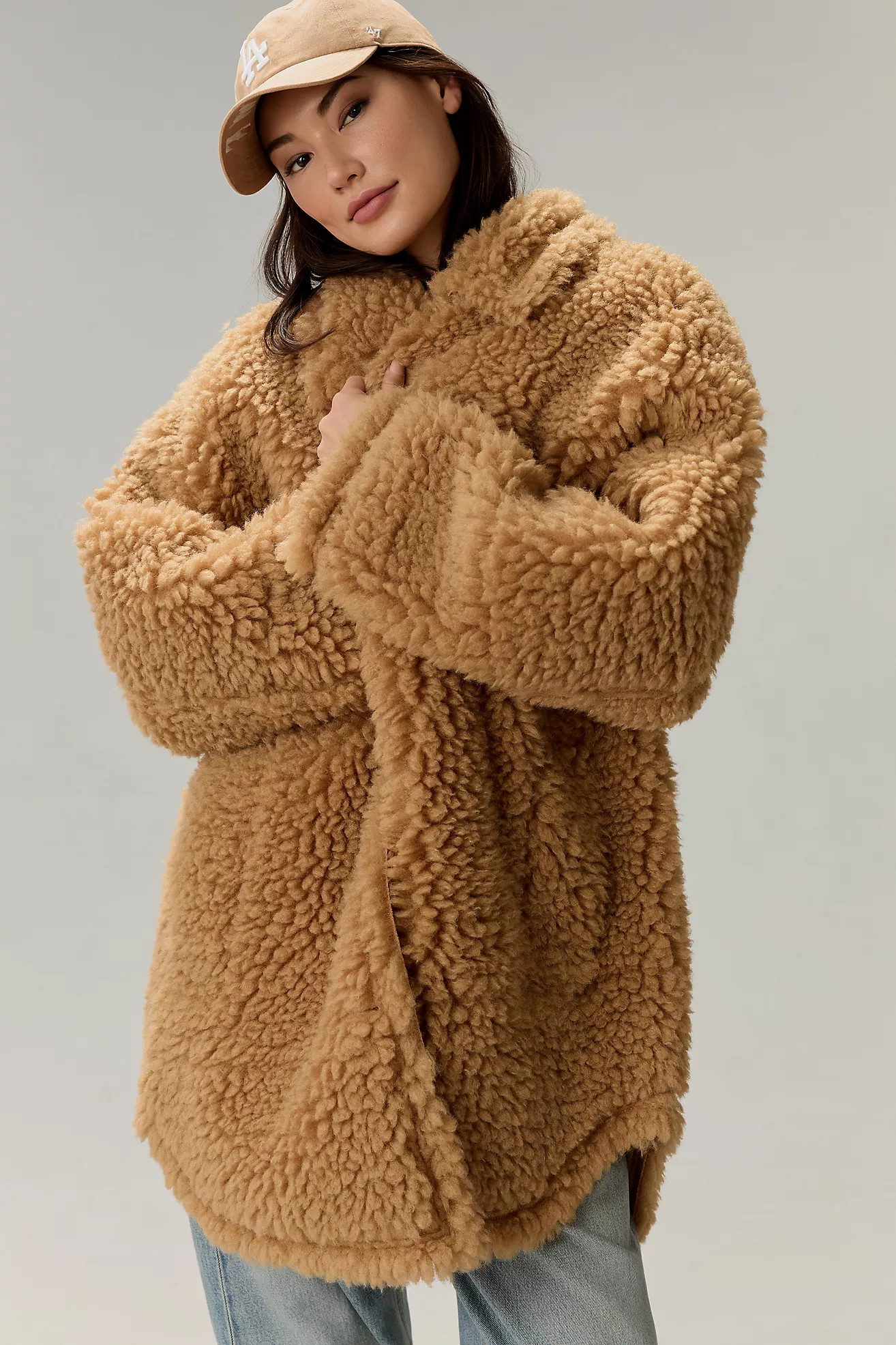 Noize Cookie Sherpa Fleece Shacket | Anthropologie (US)