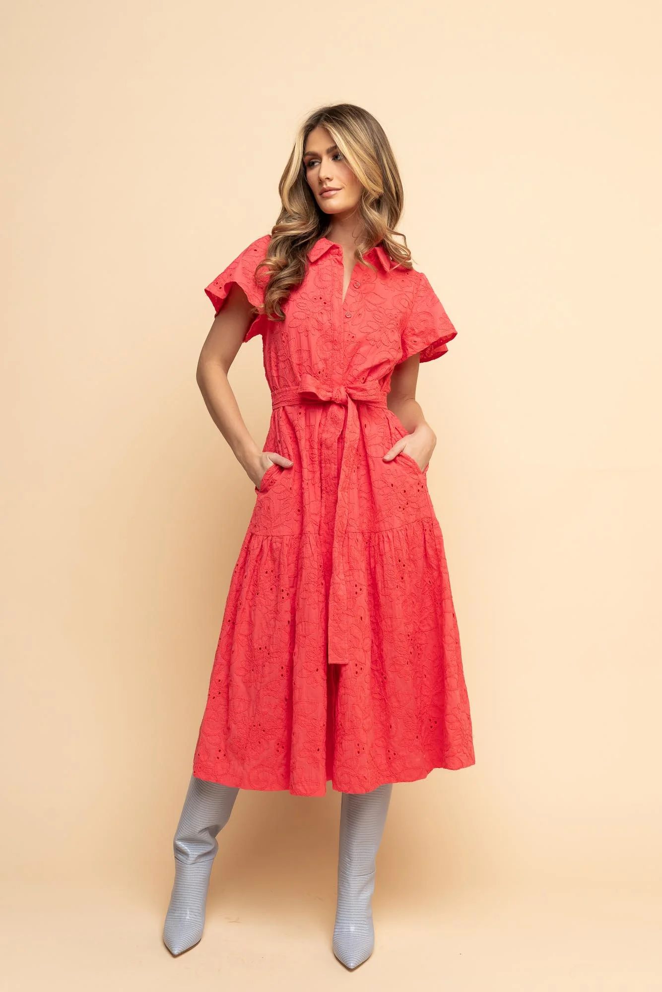 Midi Shirt Dress - Paradise Pink | Rachel Parcell