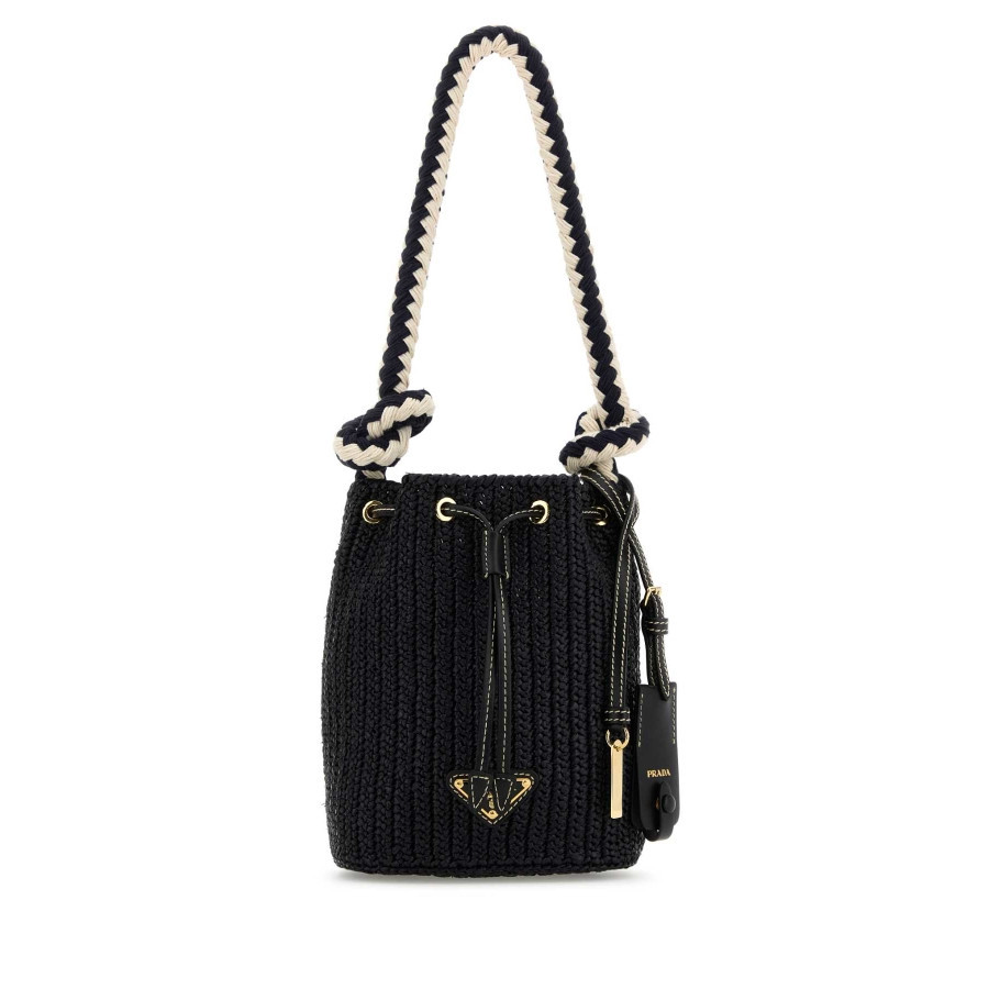 Prada Black Crochet Mini Bucket Bag | Jomashop.com & JomaDeals.com