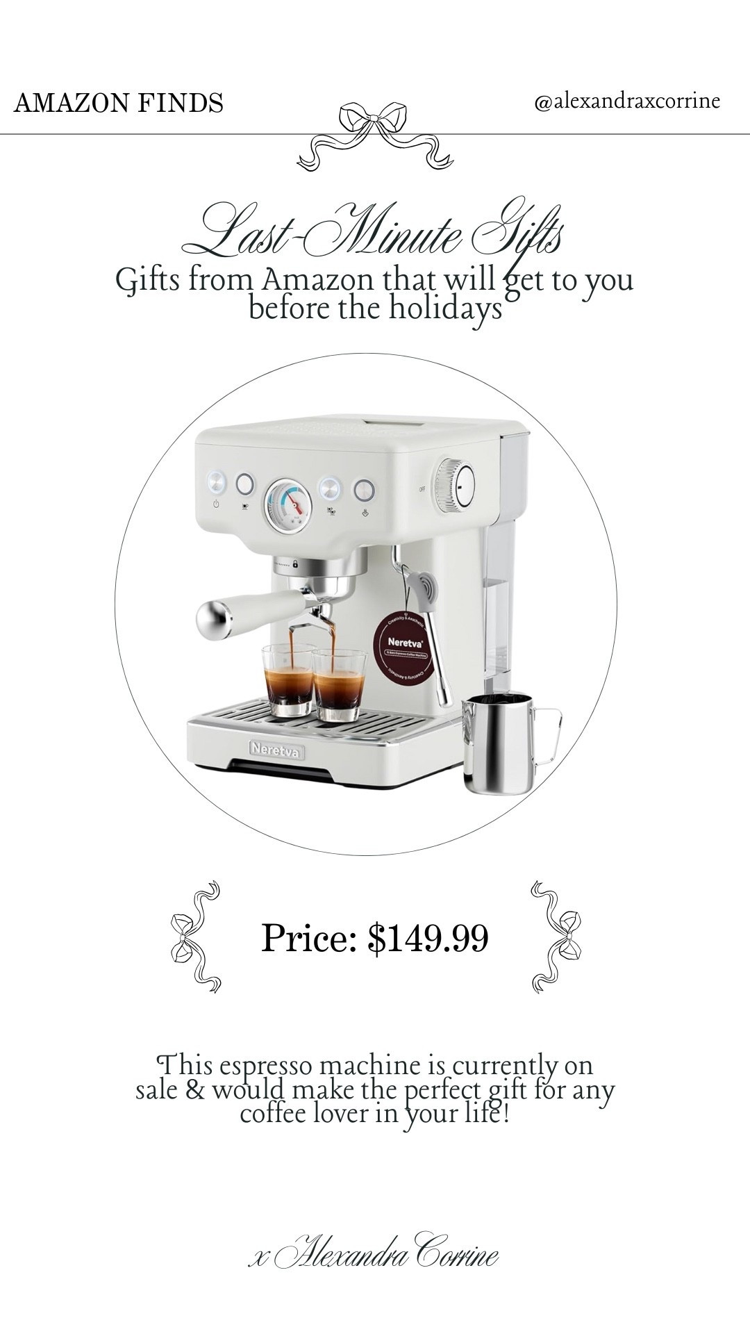 Last-minute gift ideas from Amazon 

Amazon finds, Christmas gift guide, holiday gift ideas, last minute gift ideas, chic gift guide, bougie on a budget, espresso, coffee maker, appliances 

#LTKGiftGuide #LTKHoliday