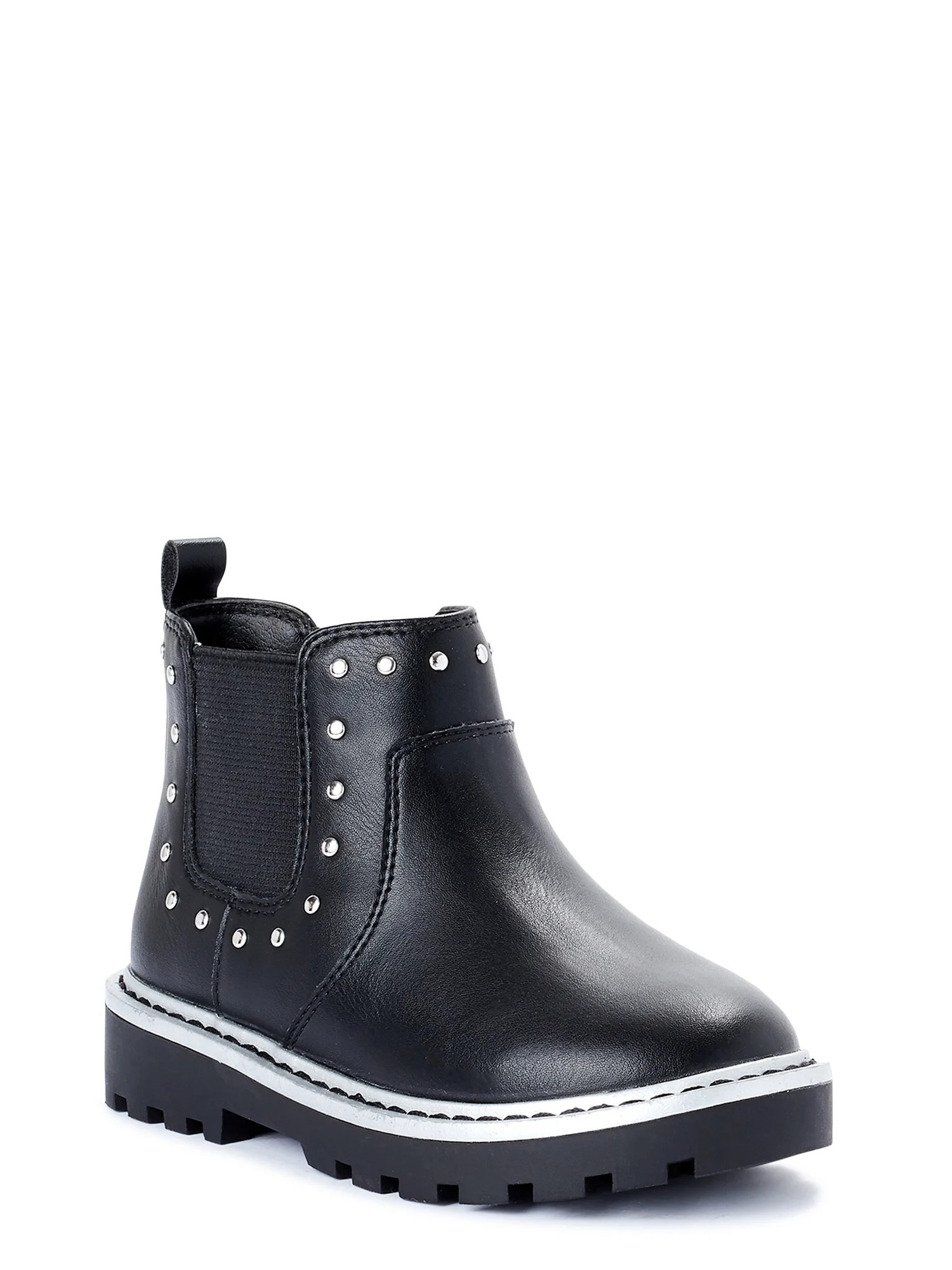 Wonder Nation Toddler Girls Studded Chelsea Fashion Lug Boot | Walmart (US)