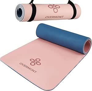 Overmont TPE Thick Yoga Mat - 1/3 inch Extra Thick Exercise Mat Non-Slip Home Workout Mat High De... | Amazon (US)
