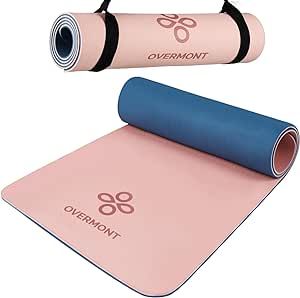 Overmont TPE Thick Yoga Mat - 1/3 inch Extra Thick Exercise Mat Non-Slip Home Workout Mat High De... | Amazon (US)