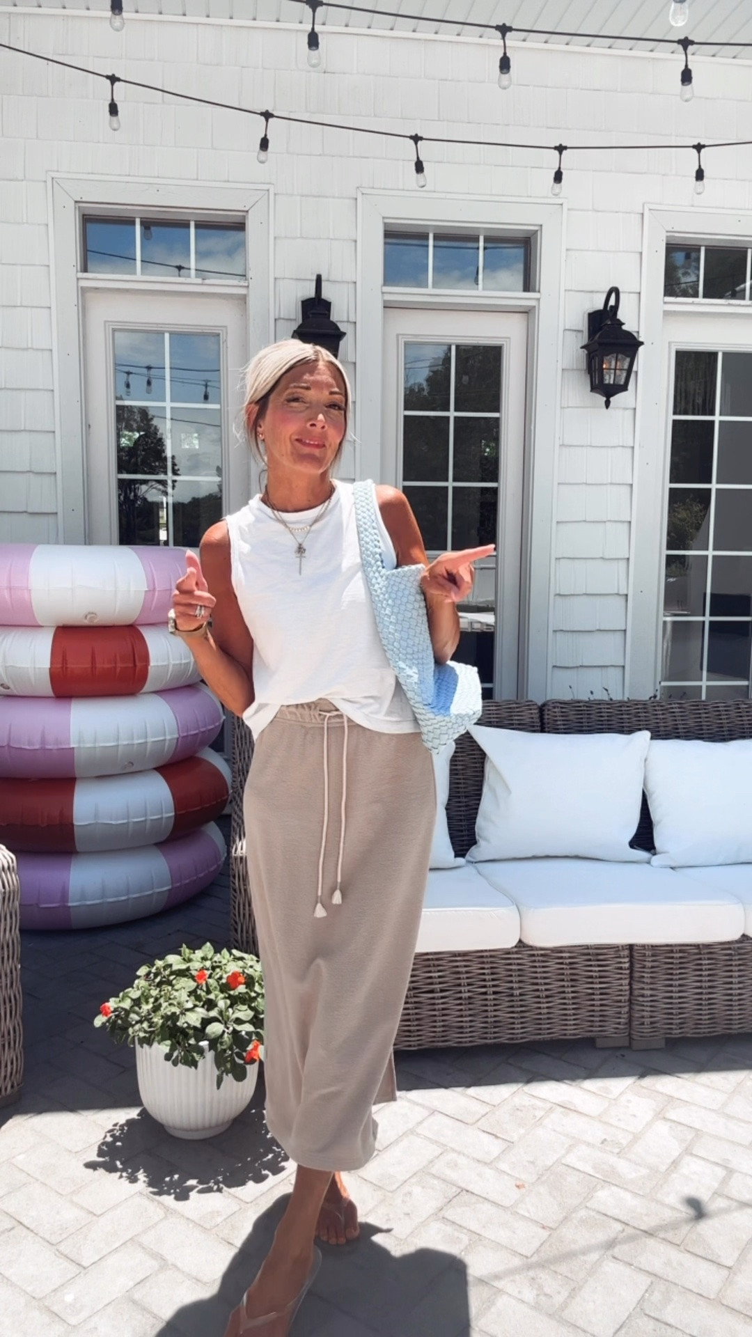 OOTD!!! One I’ve shared before however deserves all the mentions !!! 10/10 love this beach skirt  , super soft Terry material, draw string , run errands or out to dinner it’s the  best ! This woven super soft bag in this baby blue color , YESSSSS!!!!!!

#LTKootd #LTKActive #LTKdayinmylife