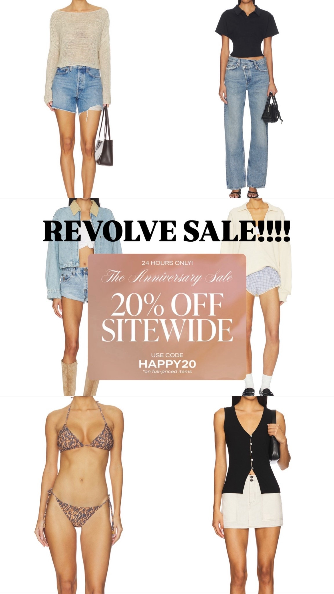The @Revolve  sale is happening now!! 24 hours only use code HAPPY20 ✨