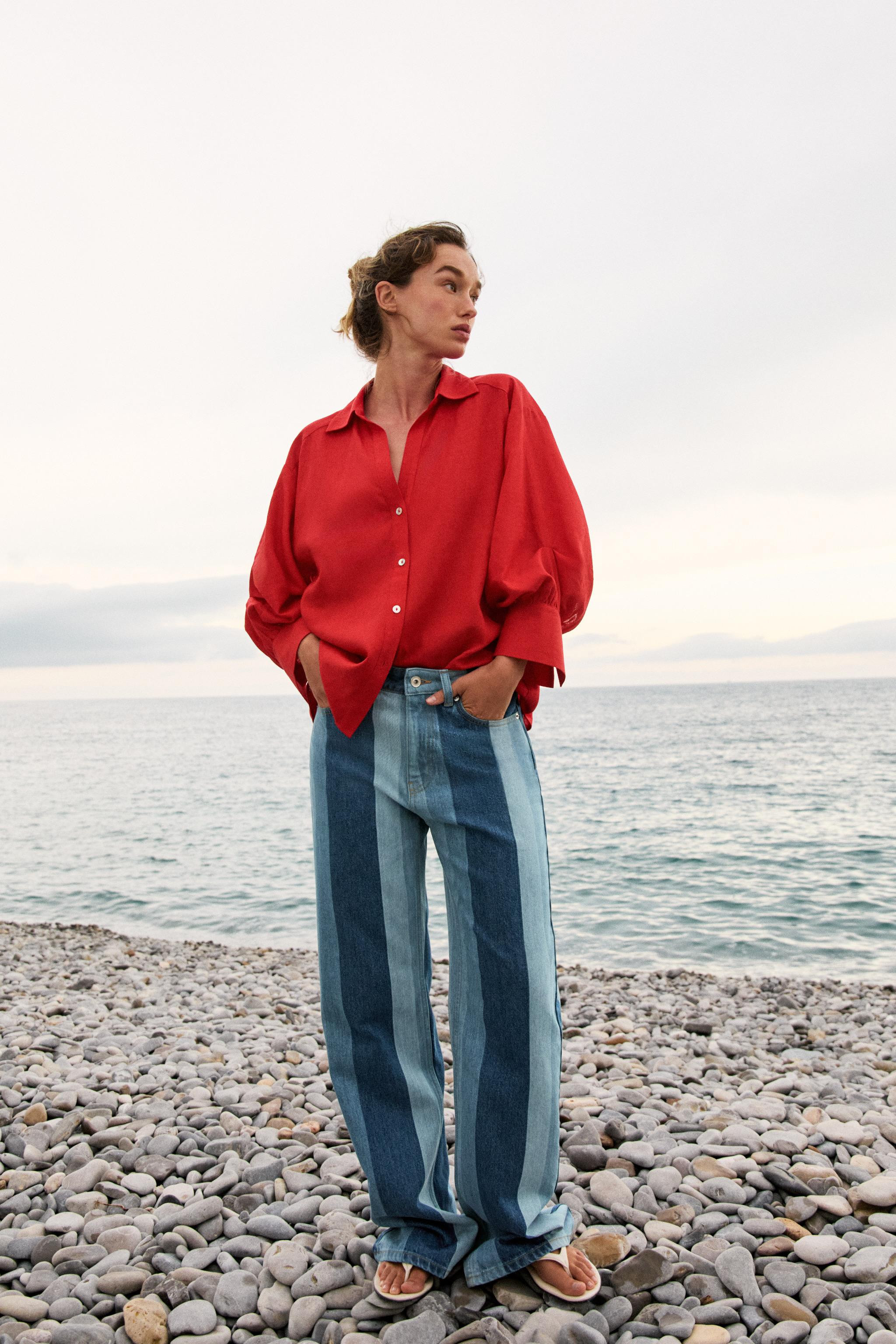 Z1975 STRIPED STRAIGHT JEANS | Zara US