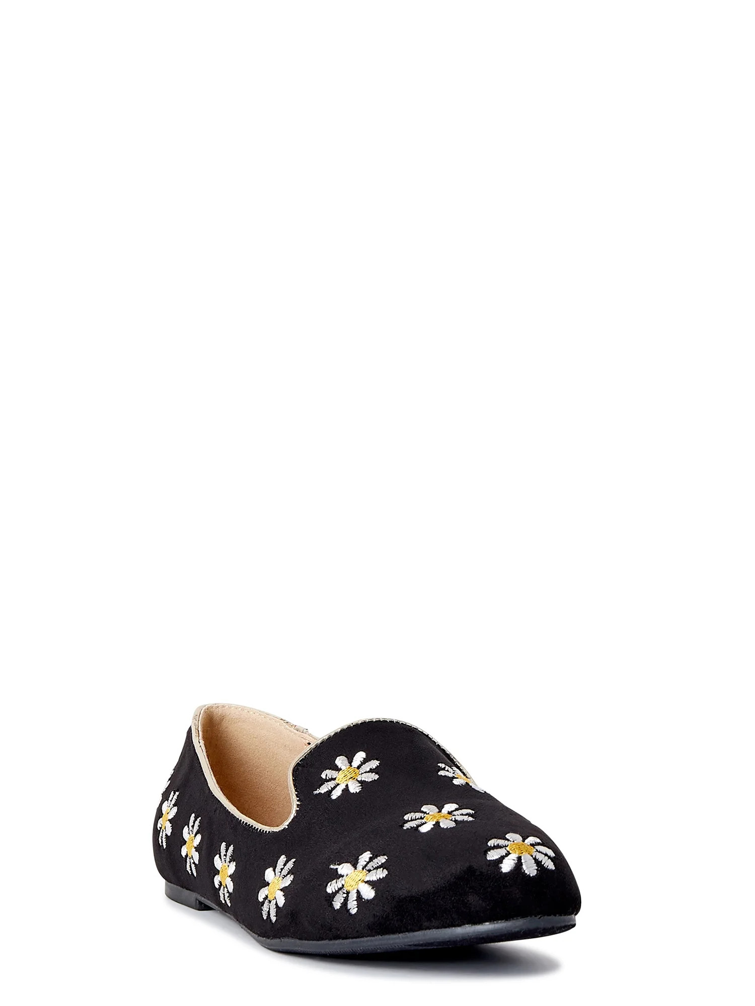C. Wonder Women's Daisy Embroidered Smoking Flats | Walmart (US)