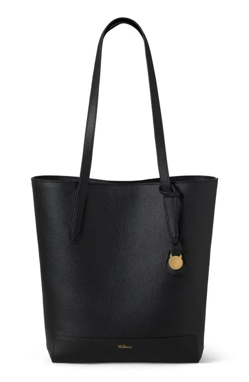 Mulberry North/South Leather Shopper Tote in Black at Nordstrom | Nordstrom