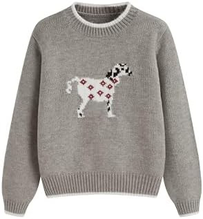 CIDER Women's Fall Sweaters Long Sleeve Cute Sweaters Bear Graphic Crewneck Soft Knit Casual Crop... | Amazon (US)