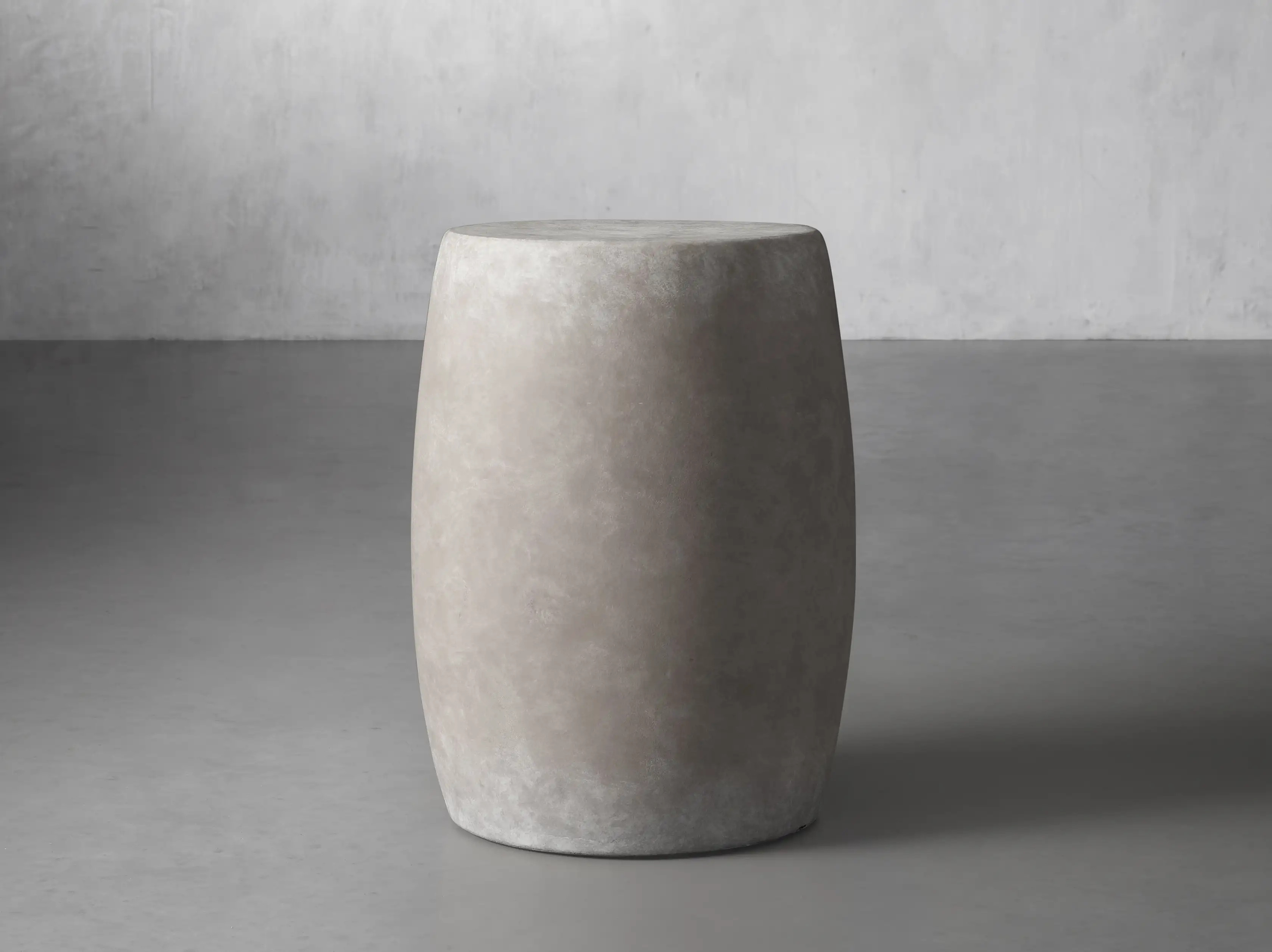 Plaster Stool in Grey | Arhaus