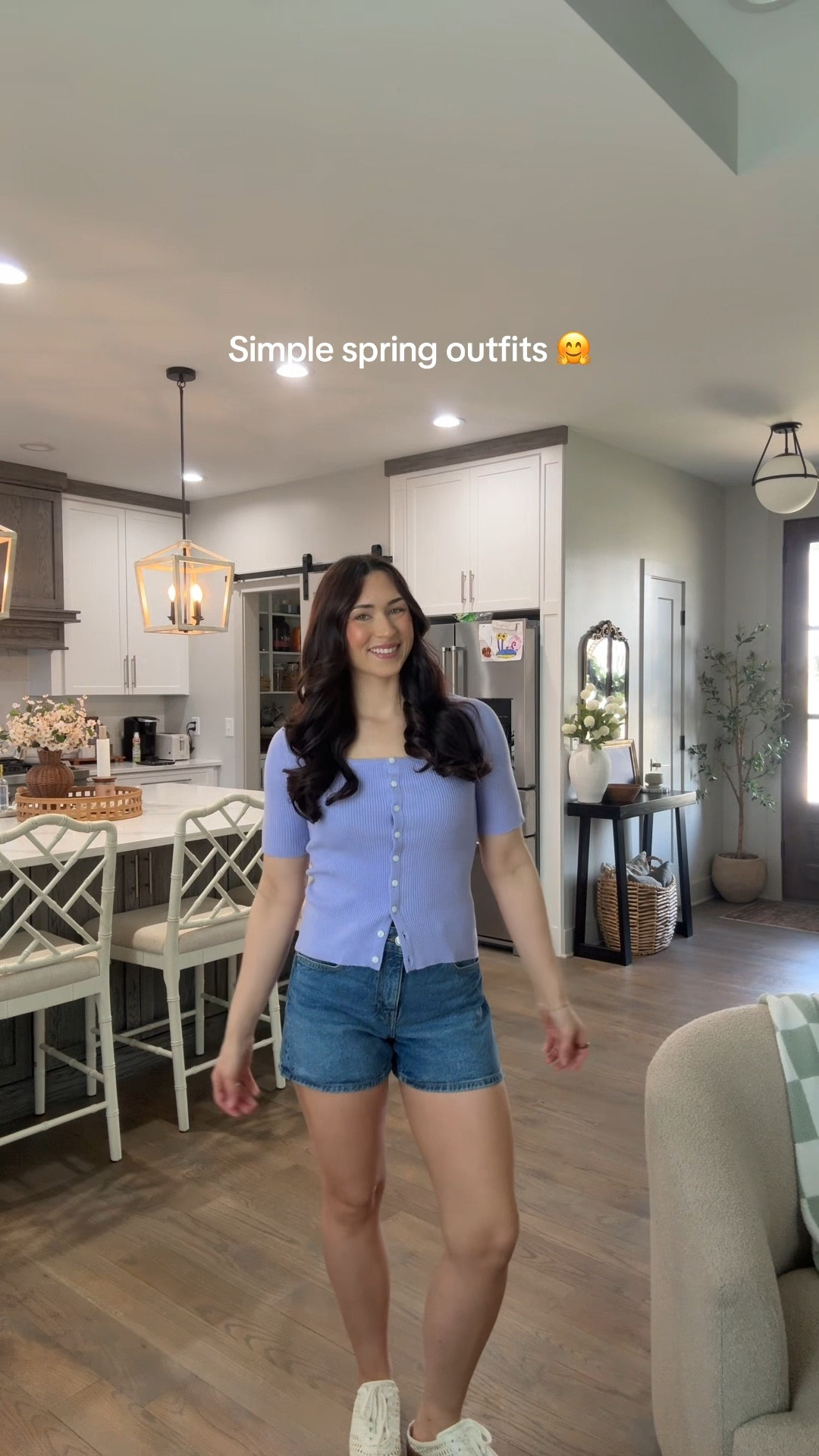 Simple spring outfit 🤗

Walmart top size extra small (soo soft) 
Shorts are old from H&M but linked similar from Old navy and I wear a size 6 in them 
Target slides size 8 

#LTKootd #LTKSeasonal #LTKSpringSale