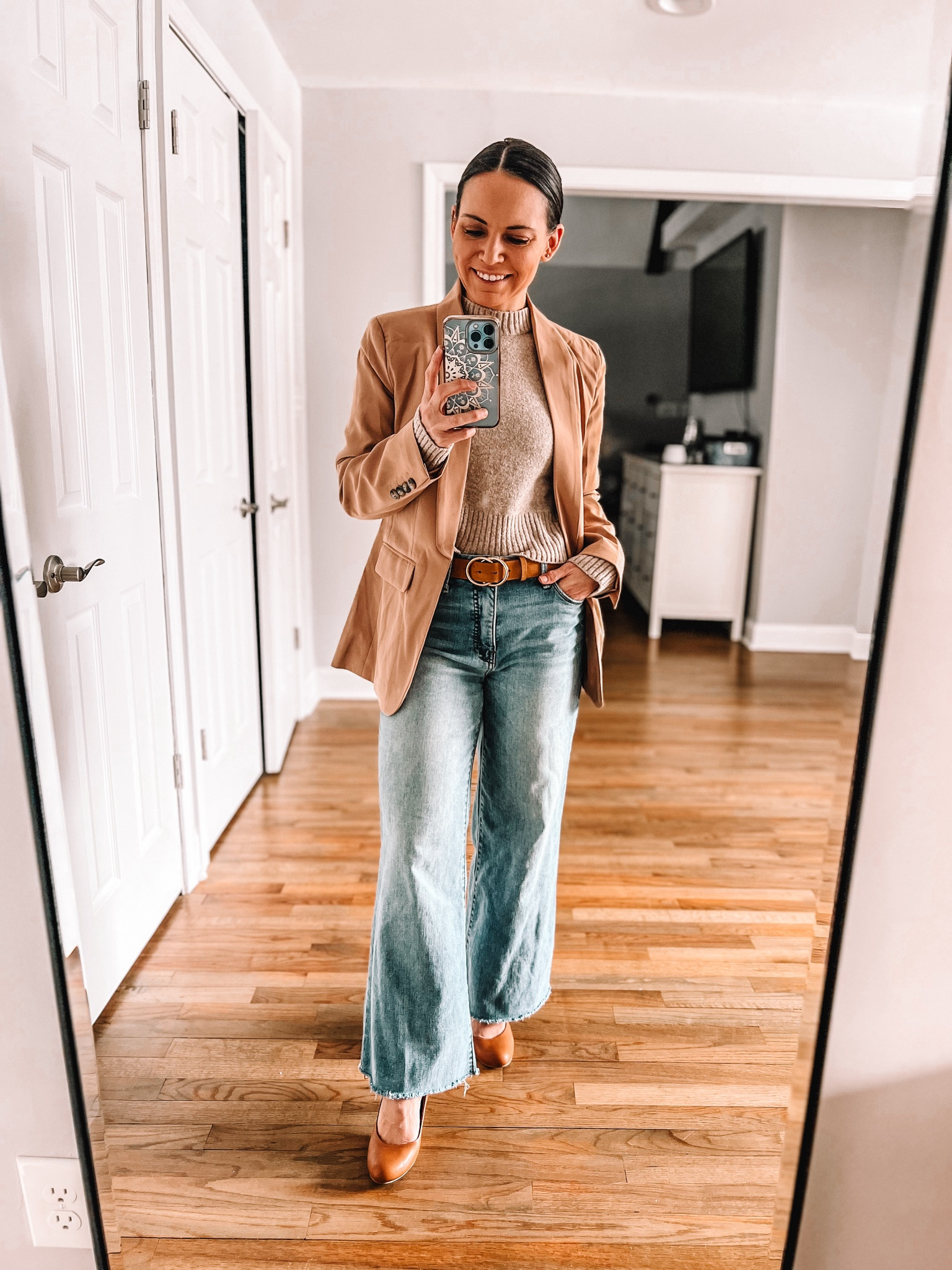 Feb fit recap:
Sweater, blazer, wide leg jeans & nude heels 

#LTKover40 #LTKSeasonal #LTKworkwear