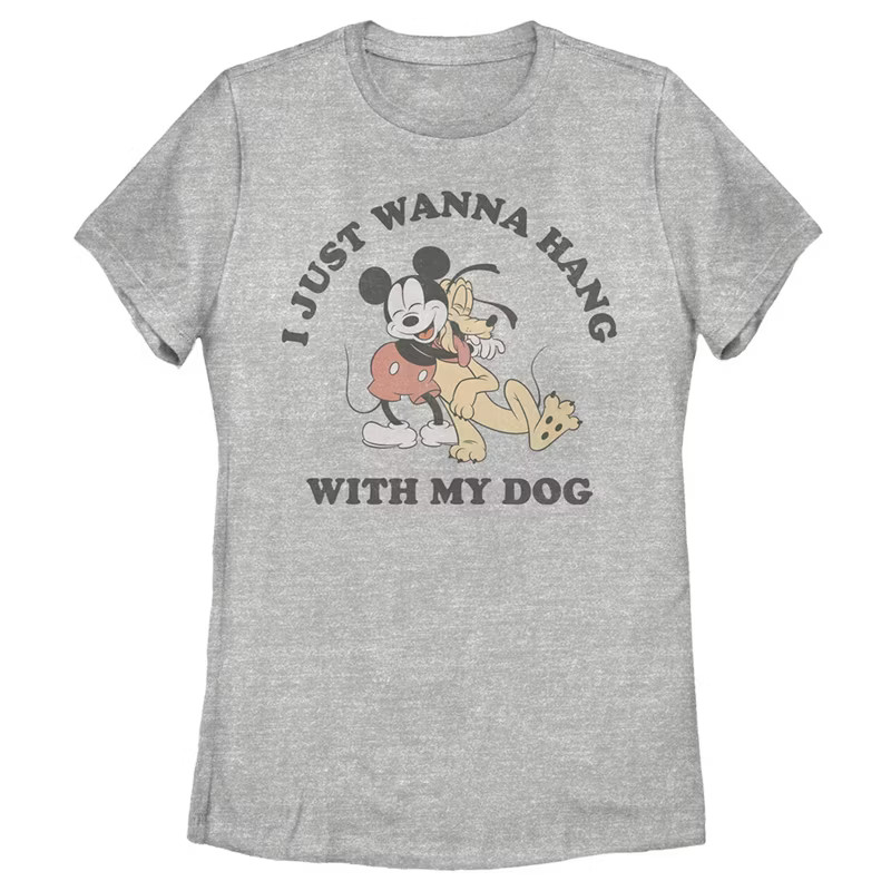 Women's Mickey & Friends I Just Wanna Hang With My Dog Pluto T-Shirt | Target