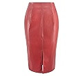 RAMISU Faux Leather Pencil Skirt High Waist Split Lady's Half Body Midi Hip Skirt | Amazon (US)