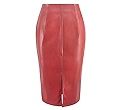 RAMISU Faux Leather Pencil Skirt High Waist Split Lady's Half Body Midi Hip Skirt | Amazon (US)